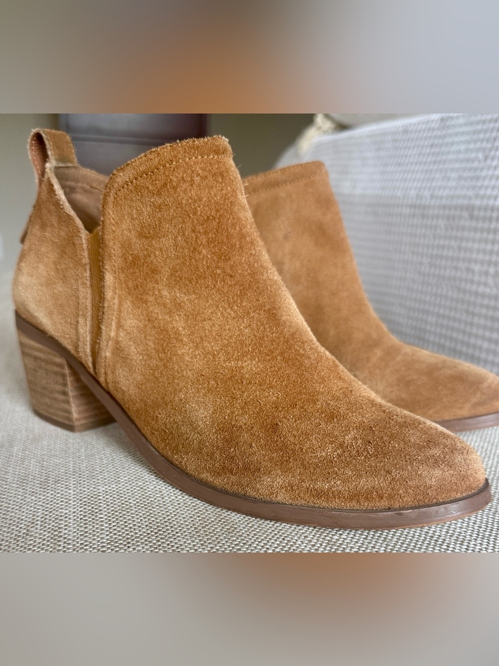 Steve Madden Tan Suede Ankle Booties - Rader 8.5